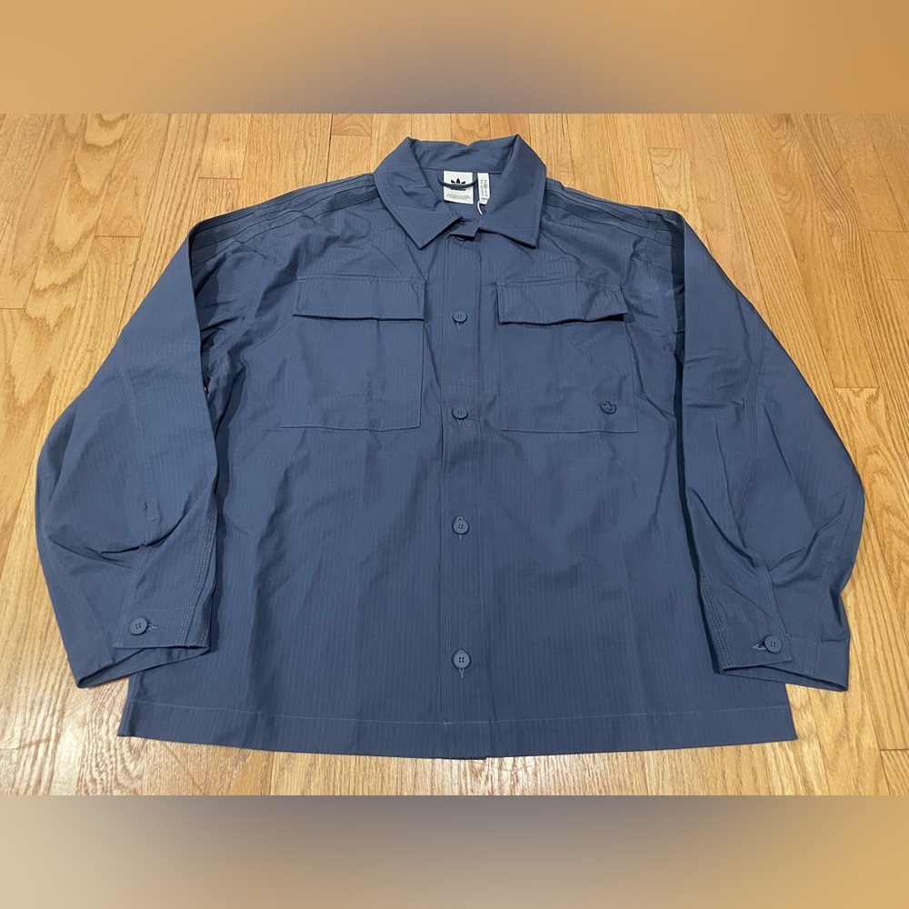 Adidas Originals P ESS+ LS Medium Button Up Shirt Jacket Ripstop